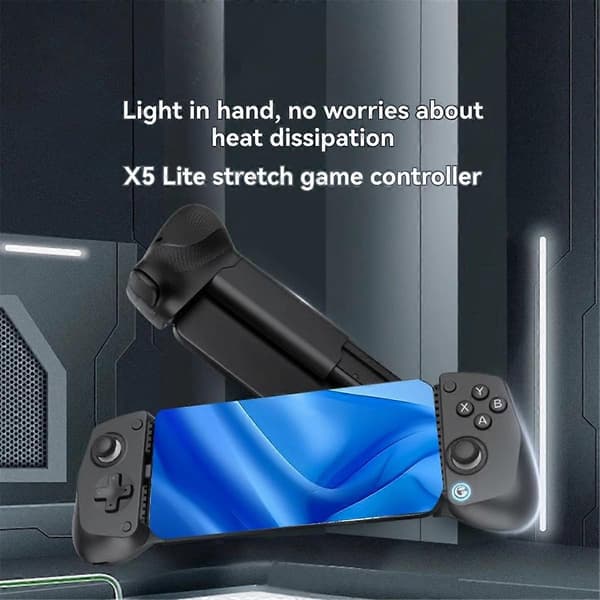 Til X5 Lite mobil gaming-controller til Android & Hall Effect Joystick bærbar gamepad Black