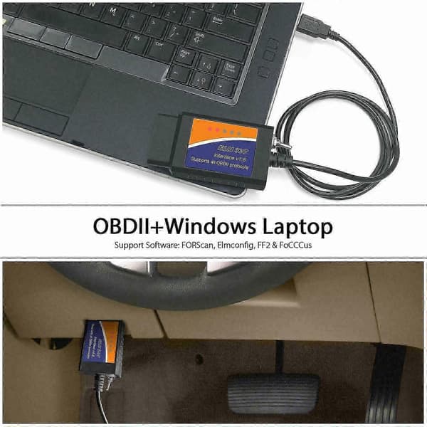 Ford Forscan Elm327 V1.5 Usb Modificeret Obd Kode Scanner Hs Ms-can Elmconfig til OBD Scanner