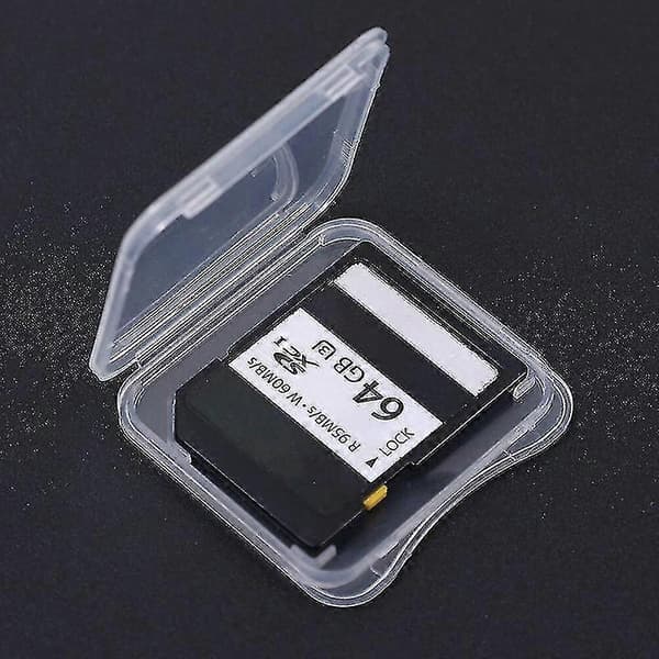 20 st transparenta SD-minneskortsfodral förvaringsboxar för Micro SD