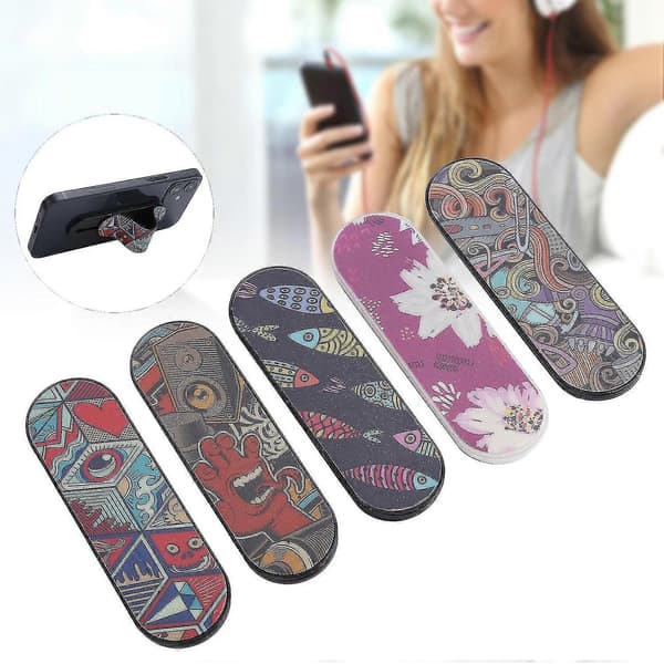 5 stk. Momo Stick Silikone Telefonholder Fingergreb Beslag Genanvendelig Universal til Android/iOS Telefoner
