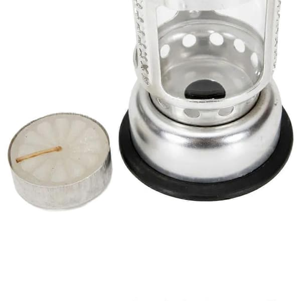 Slitesterk Mini Lys Te-lys Holder Utendørs Lyslykt Silver
