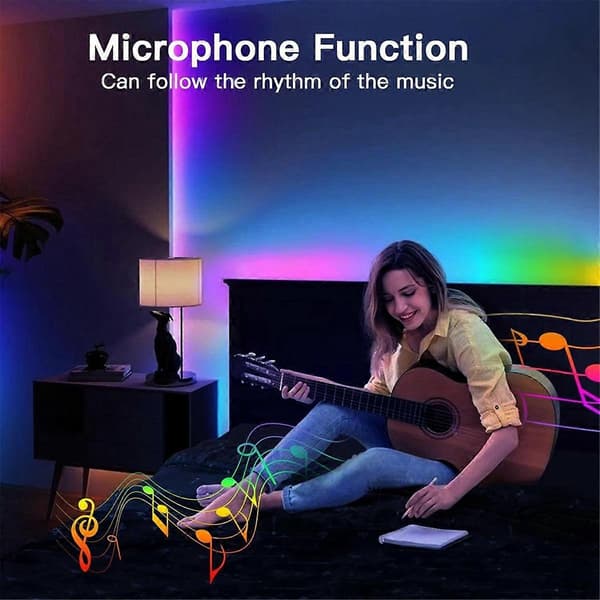 ESP32 WLED LED-kontroller med mikrofon UART-nedlasting Dynamiske lysmoduser for LED-strips
