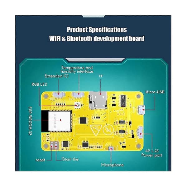 ESP32 Udviklingskort WiFi Bluetooth 2,8 Tommer 240X320 Smart Display TFT Modul Touch Screen