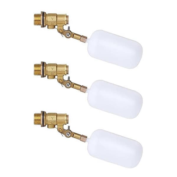 1/2 tomme flydeventil, vandflydeventil til damflydeventil automatisk påfyldning, til husdyrtanke, akvarier 3Pcs