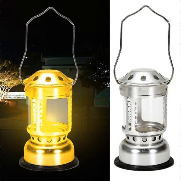 Slitesterk Mini Lys Te-lys Holder Utendørs Lyslykt Silver