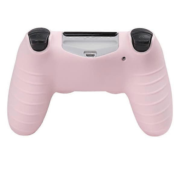 Pink Blød Silikone Beskyttelsesetui Til PS4 Controller Skin Gamepad Etui Cover Videospil Tilbehør til PS4 Joystick Etuier Pink