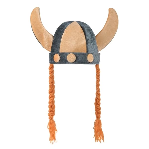 Bristol Novelty Unisex Mjuk Vikinghjälm med Flätor