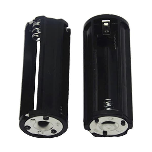 AAA Batteriholder 2 STK Sort Cylindrisk 3x1,5V AAA Plastik Batteriopbevaring