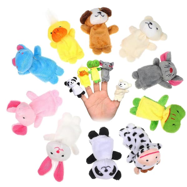 Djurfingerdockor Plyschfingerdockor Leksaker för lek 10Pcs