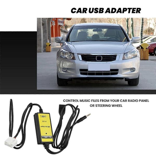 Bil MP3 Audio Interface AUX USB-adapter CD-växlare för Honda Accord 2003 2004 2005 2006 2007 2008