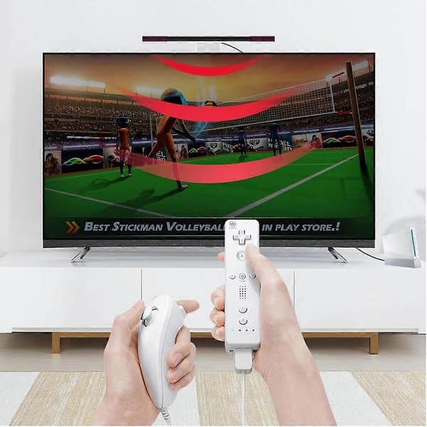Sensor Bar for Wii, Erstatnings kablet infrarød strålesensorbar for Wii og Wii U-konsoll
