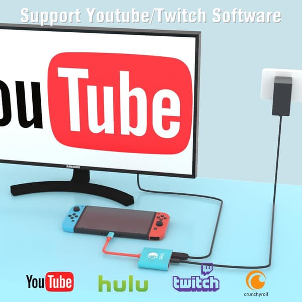 Pd100w Dockingstasjon for Nintendo Switch, bærbar Switch Dock-erstatning for Nintendo Switch Dock Switch Hdmi-adapter Usb 3.0 Switch Tv-dock