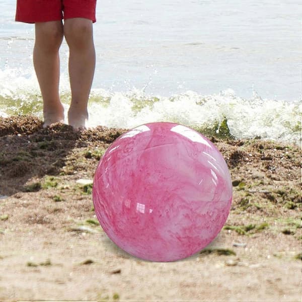 Oppustelig badebold 8,66 tommer holdbar PVC til pool, strand og sommerfester Pink