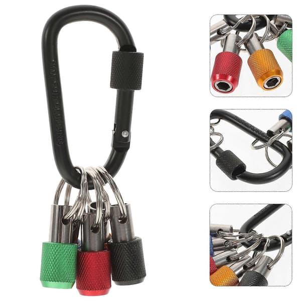 Skruetrækkerholder Nøglering Bits Holder Sæt 1/4 Bits Holder Nøglering Sokkelholder Bor Bits Forlænger