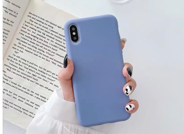 Denimblått Apple silikondeksel til iPhone 7 og 8 Uten logo Blue