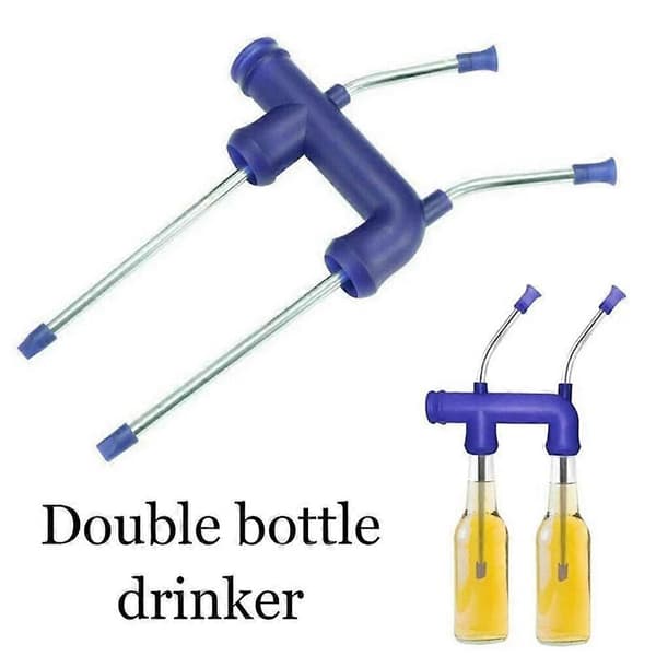 Dobbelt ølsnorkel øldispenser til universitetsfester, julefødselsdage, nytår Blue