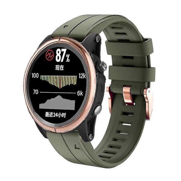 Erstatningsrem til Garmin Fenix 5S Plus 6S Pro, Silikone 20mm Smartwatch Armbånd White