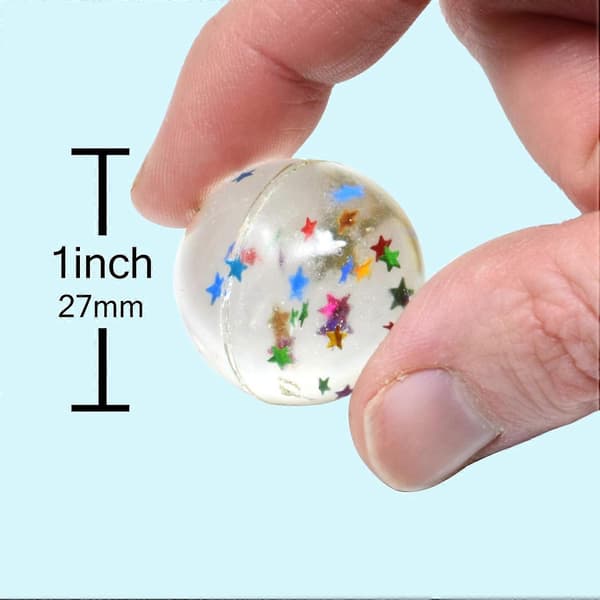 25 hoppebolde til børnefester Stjerner Hoppebold 27mm Superball Små gummibolde til børn