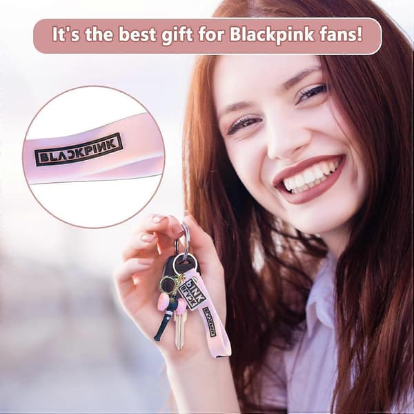 Blackpink-nyckelring med stödtext, nyckelring för konserter