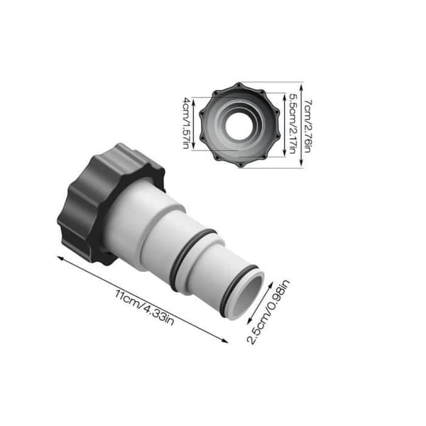 2-delad poolslangadapter, pooladapter, poolkoppling, ersättningsslangadapter för pumpar med