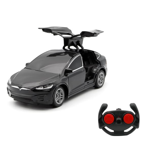 4-dörrars Tesla fjärrstyrd bil barnpresent julklapp