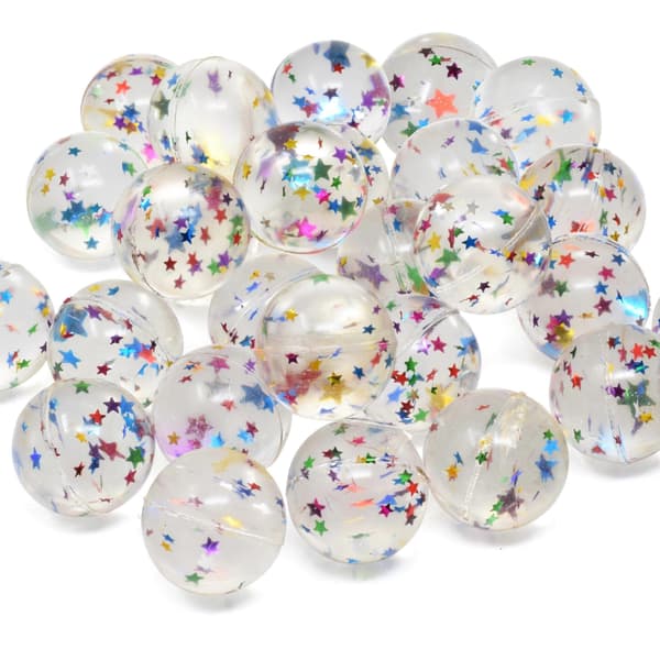 25 hoppebolde til børnefester Stjerner Hoppebold 27mm Superball Små gummibolde til børn