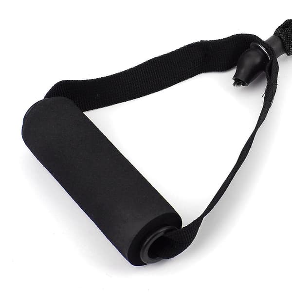 Slotted trækreb Yoga modstandsbånd 30lb sort TPE elastik