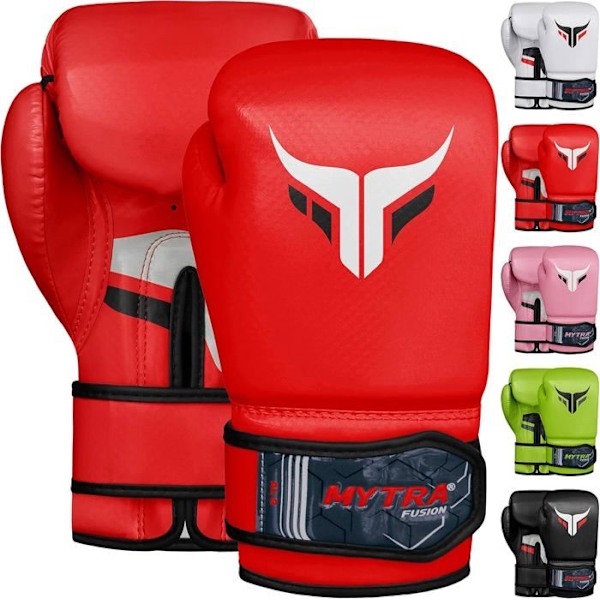 Barnboxningshandskar - Mytra Fusion - AL2 - 6 OZ - Syntetiskt läder - Röd Röd 6 oz