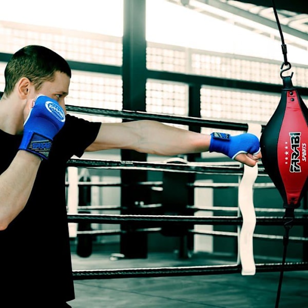 Farabi Sports Under boxningshandskar för vuxna, boxningsomslag för män och kvinnor, MMA Muay Thai träning - BLÅ S/M Blå S / M