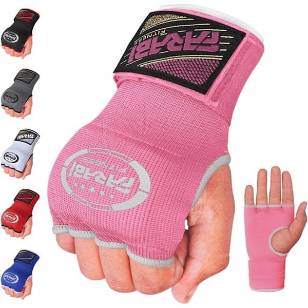 Farabi Sports Under boxningshandskar för vuxna, boxningsomslag för män och kvinnor, MMA Muay Thai Training - PINK S/M Rosa S / M