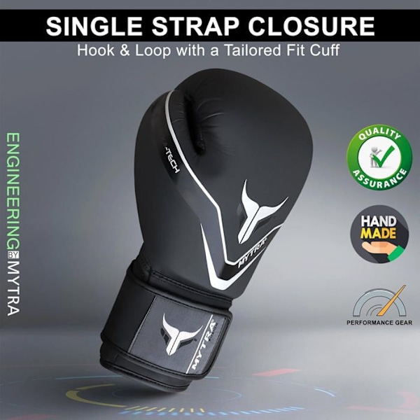 Boxhandskar - Mytra - Fusion Hexa Tech - 10 OZ - Syntetiskt Läder - Svart Svart 10 OZ