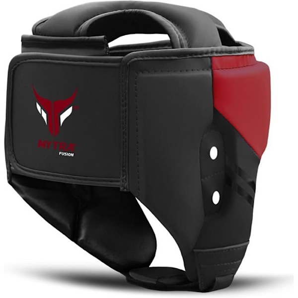 "Mytra Fusion Black 90 boxningshjälm – Huvud- och öronskydd – MMA Kickboxing – Röd – Syntetläder" Röd XL