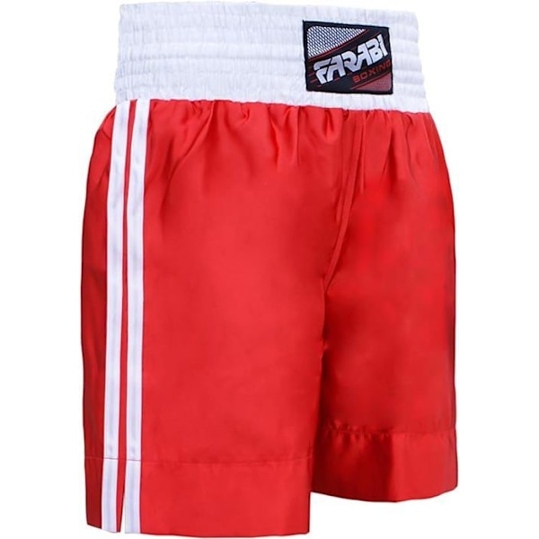 Farabi Sports Boxningsshorts, Thaiboxningsshorts, Kickboxning, Boxning, Kampsport, Röd Röd XXS