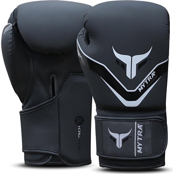 Boxhandskar - Mytra - Fusion Hexa Tech - 10 OZ - Syntetiskt Läder - Svart Svart 10 OZ