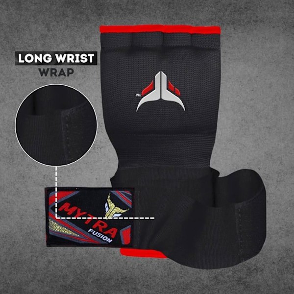 Boxningshandskar - Mytra Fusion - Barn - Andningsbart Polyester - Gel Fyllning - Svart svart