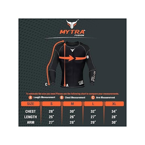 T-shirt kompression Mytra Fusion unisex – Rashguard Dry-Tech som är andningsbar och UV-skyddande – Svart/Röd Svart röd XL