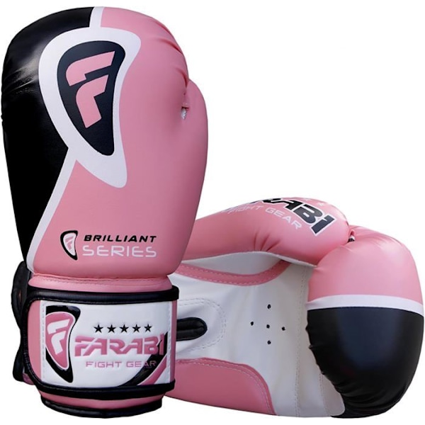 Boxningshandskar - Farabi - Rosa - 10 OZ - Syntetläder - Kvinna Rosa 10 OZ