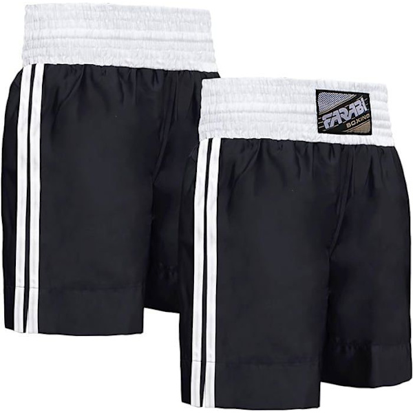 Boxningsshorts - Farabi Sports - Svart - Andningsbart tyg - Elastisk midja - Ultralätt Svart jag