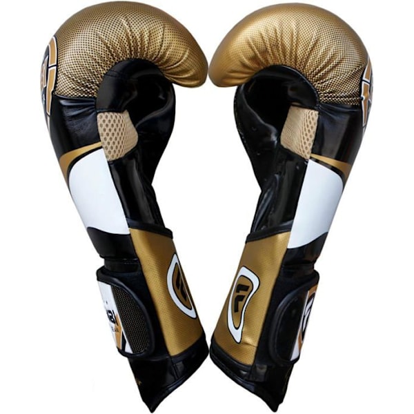 Boxningshandskar - Svart/Guld - Kickboxning, Muay Thai, Sparringhandskar, 14 oz Svart guld 14 OZ