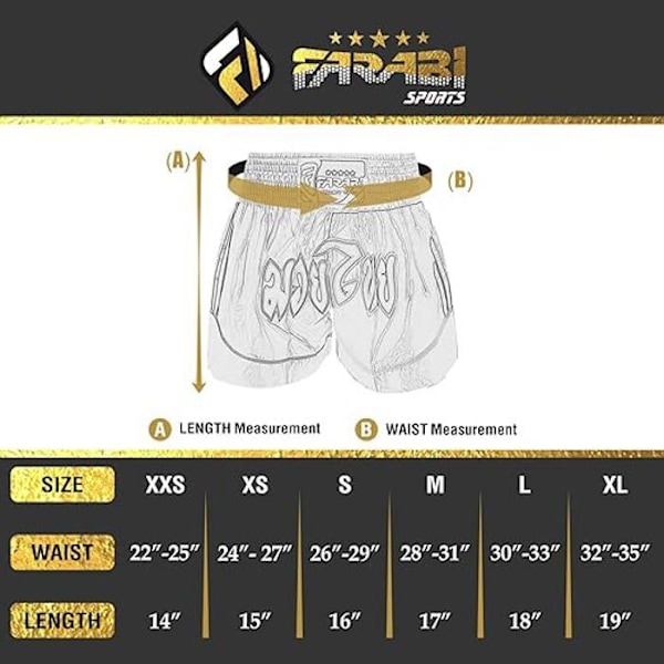 Farabi Sports Muay Thai Shorts, Thaiboxningsshorts, Kickboxning, Boxning, Kampsport, Rosa/Svart Svart ros jag