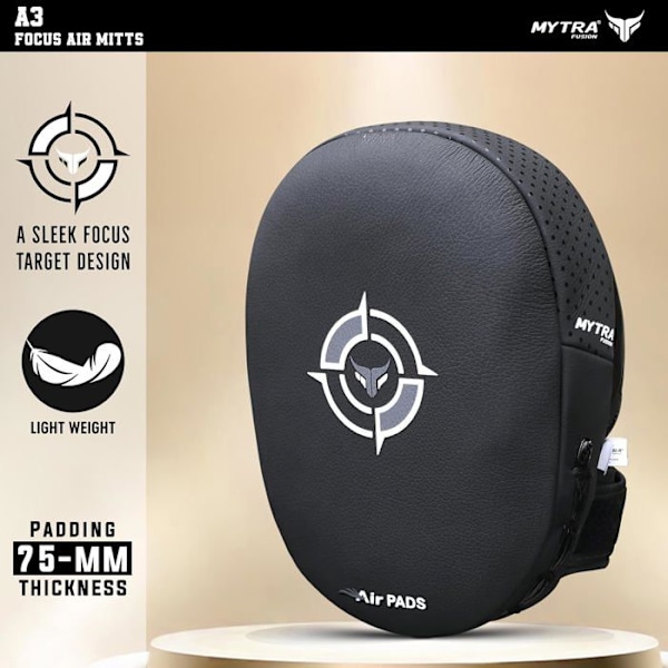 Patte d'ours - Mytra Fusion - A3 Air - Äkta läder - Tjock stoppning - Svart Svart 1