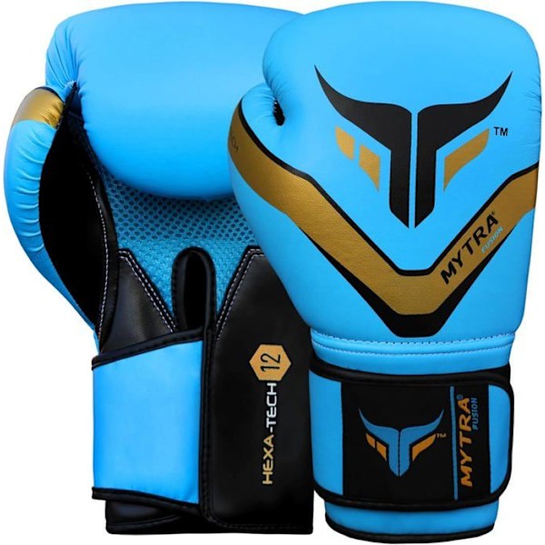 Boxningshandskar - Mytra - Fusion Hexa Tech - 16 OZ - Syntetiskt Läder - Blå Blå 16 OZ