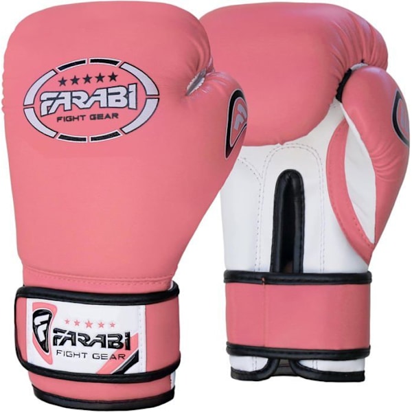 Boxningshandskar - Farabi Sports - 8 OZ - Barn - Rosa - Syntetiskt läder Rosa 8 OZ