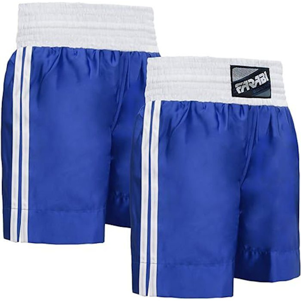 Boxningsshorts - Farabi Sports - Blå - Andningsbar - Ultralätt - Barn Blå XS