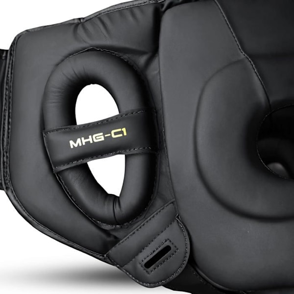 "Boxningshjälm - Mytra - Fusion C1 - Fullständigt Skydd - Syntetläder - One Size - Svart" Svart 1