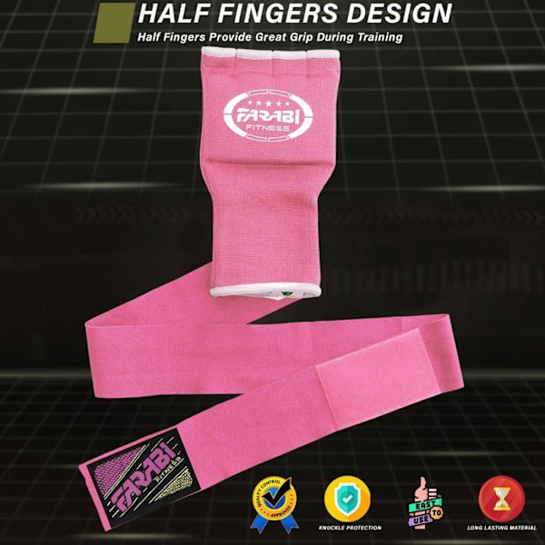 Farabi Sports Boxningshandskar Barn Boxningsbandage Män och kvinnor Boxningsbandage Träning MMA Muay Thai Boxningsbandage ROSA Rosa XS