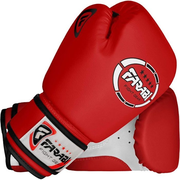 Farabi Sports Boxningshandskar för barn Muay Thai Kickboxningshandske Röd 6-OZ Röd 6 oz