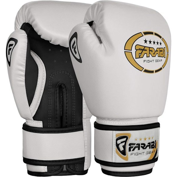 Farabi Sports Boxningshandskar för barn Muay Thai Kickboxningshandske Vit 8-OZ Vit 8 OZ