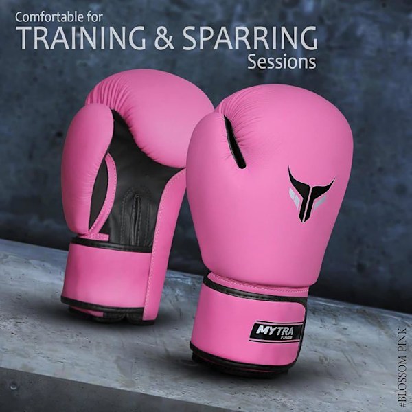 Mytra Fusion Boxningshandskar för kvinnor - Boxningshandskar och kampsport - PRO T-10 - Rosa Rosa 14 OZ