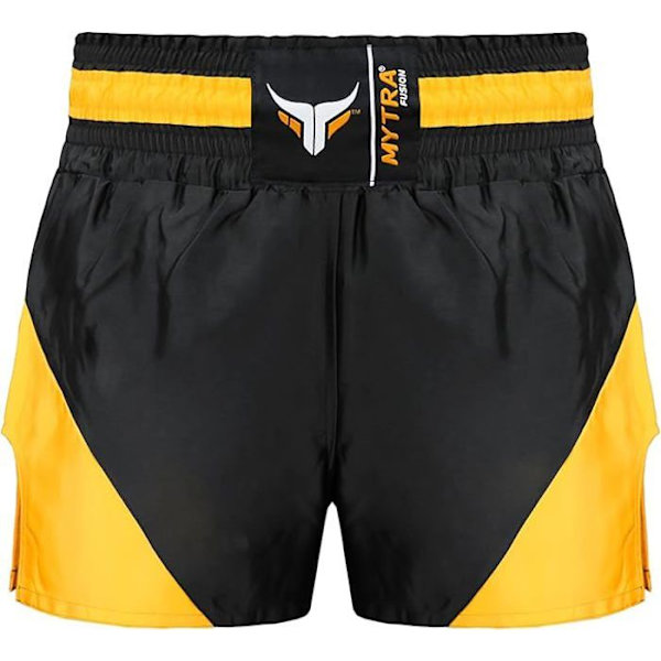 Korta Muay Thai - Mytra - Fusion Noir/Jaune - Ultralätt - Andningsbar - Optimal komfort Svart gul jag